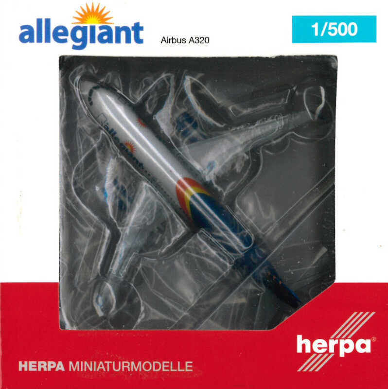 Airbus A320 Allegiant Air N256NV Herpa 533140 1:500