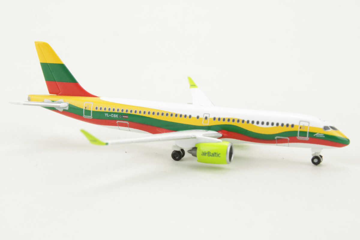 Airbus A220-300 airBaltic "Lithuania" YL-CSK Herpa 534123 1:500 – Bild 2