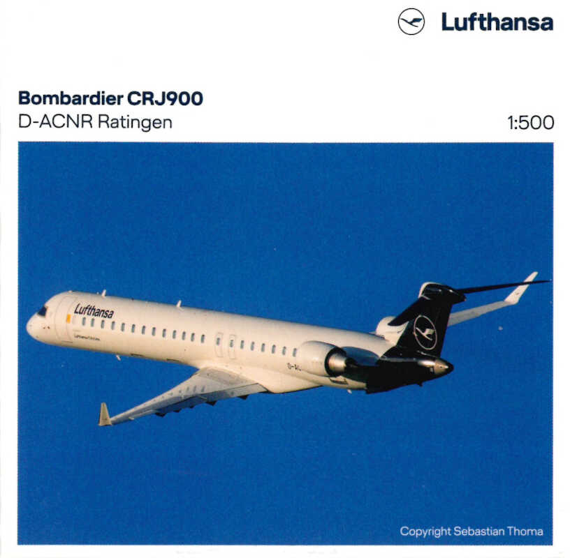 Bombardier CRJ900 Lufthansa "Ratingen" D-ACNR Herpa 535045 1:500