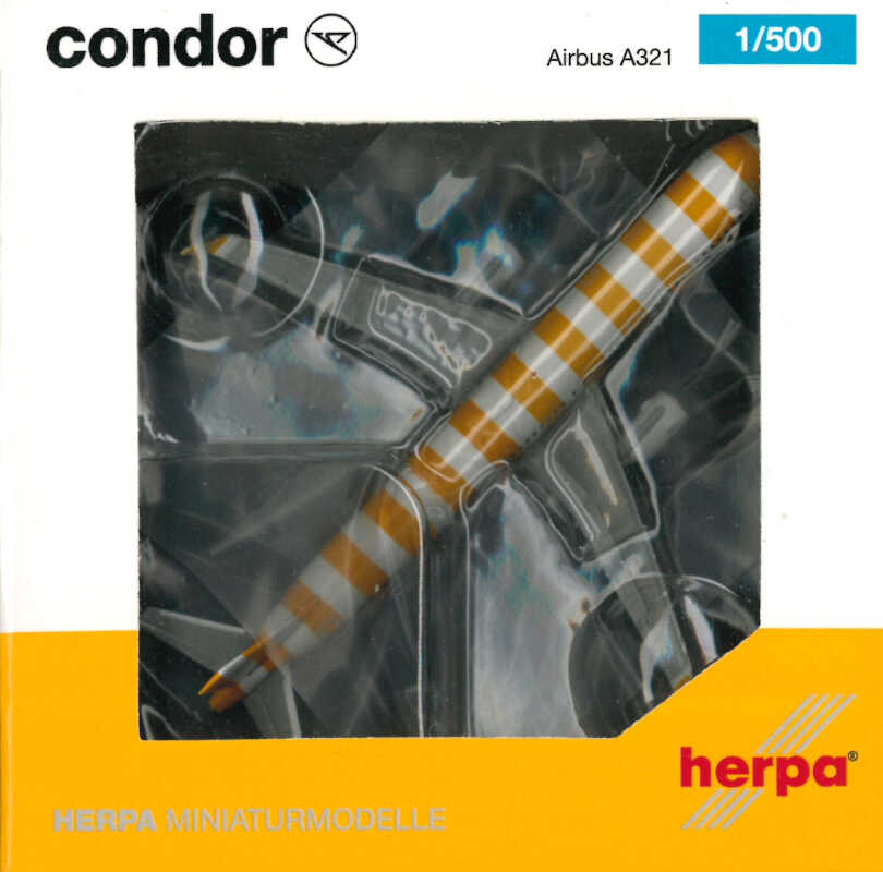 Airbus A321 Condor "Sunshine" D-AIAD Herpa 536776 1:500