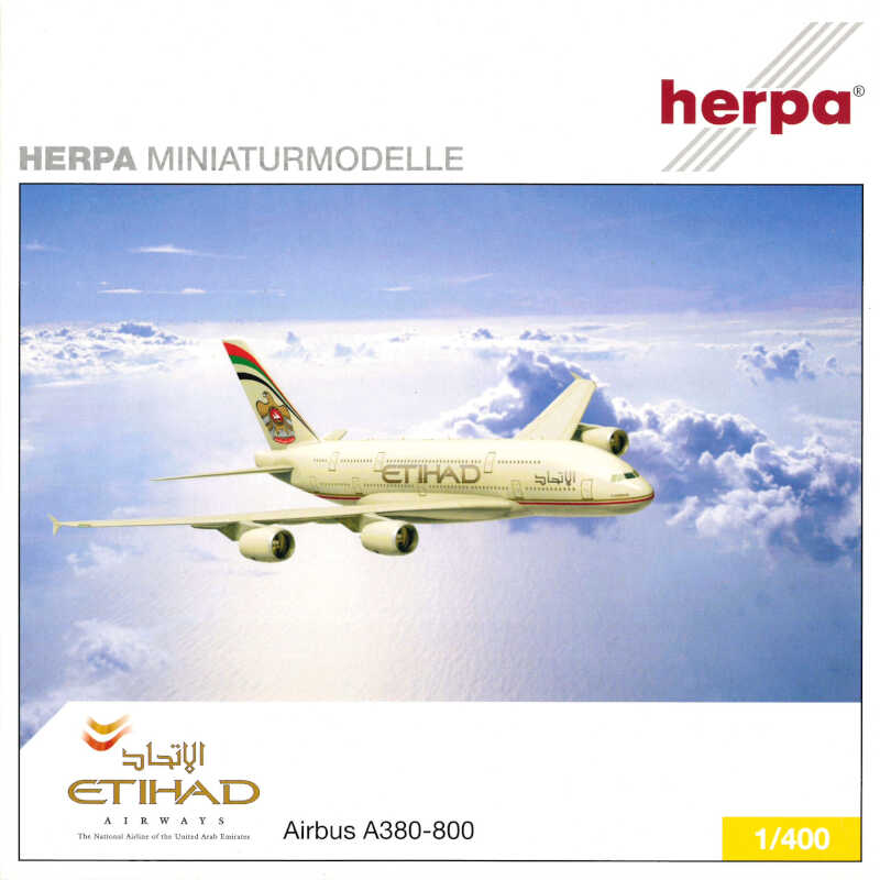 Airbus A380-800 Etihad Airways Herpa 561495 1:400