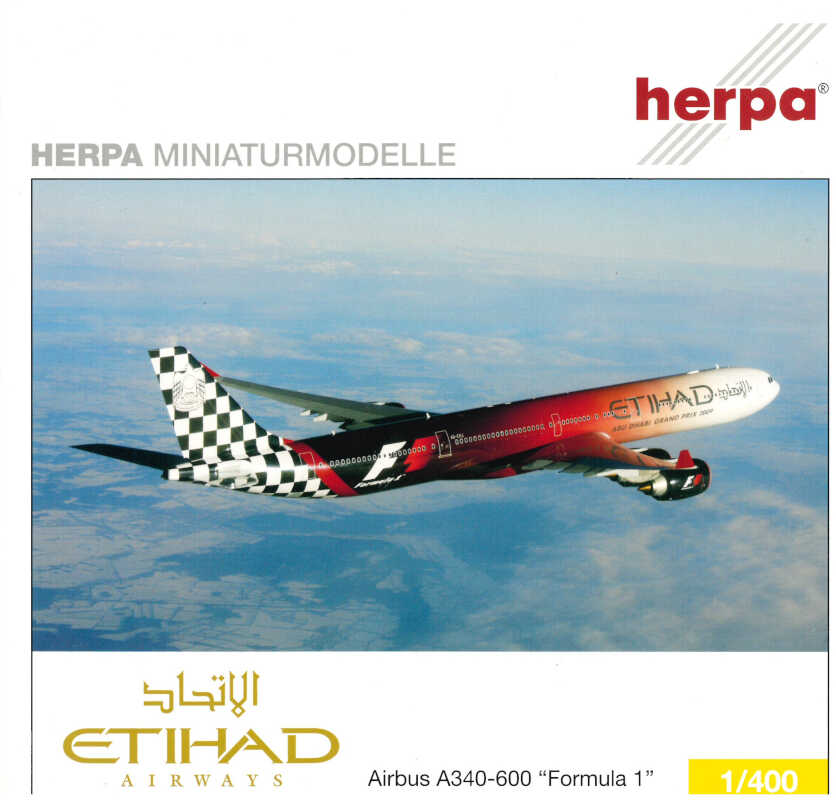 Airbus A340-600 Etihad Airways "Formula 1" A6-EHJ Herpa 562119 1:400
