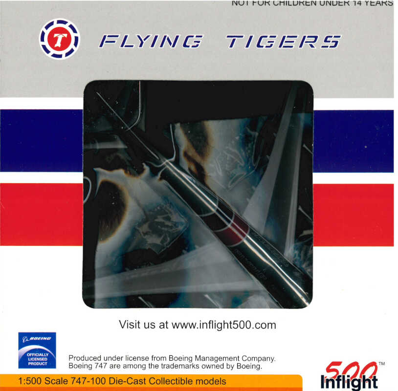 Boeing 747-100 Flying Tigers N800FT Inflight500 IF5741003 1:500