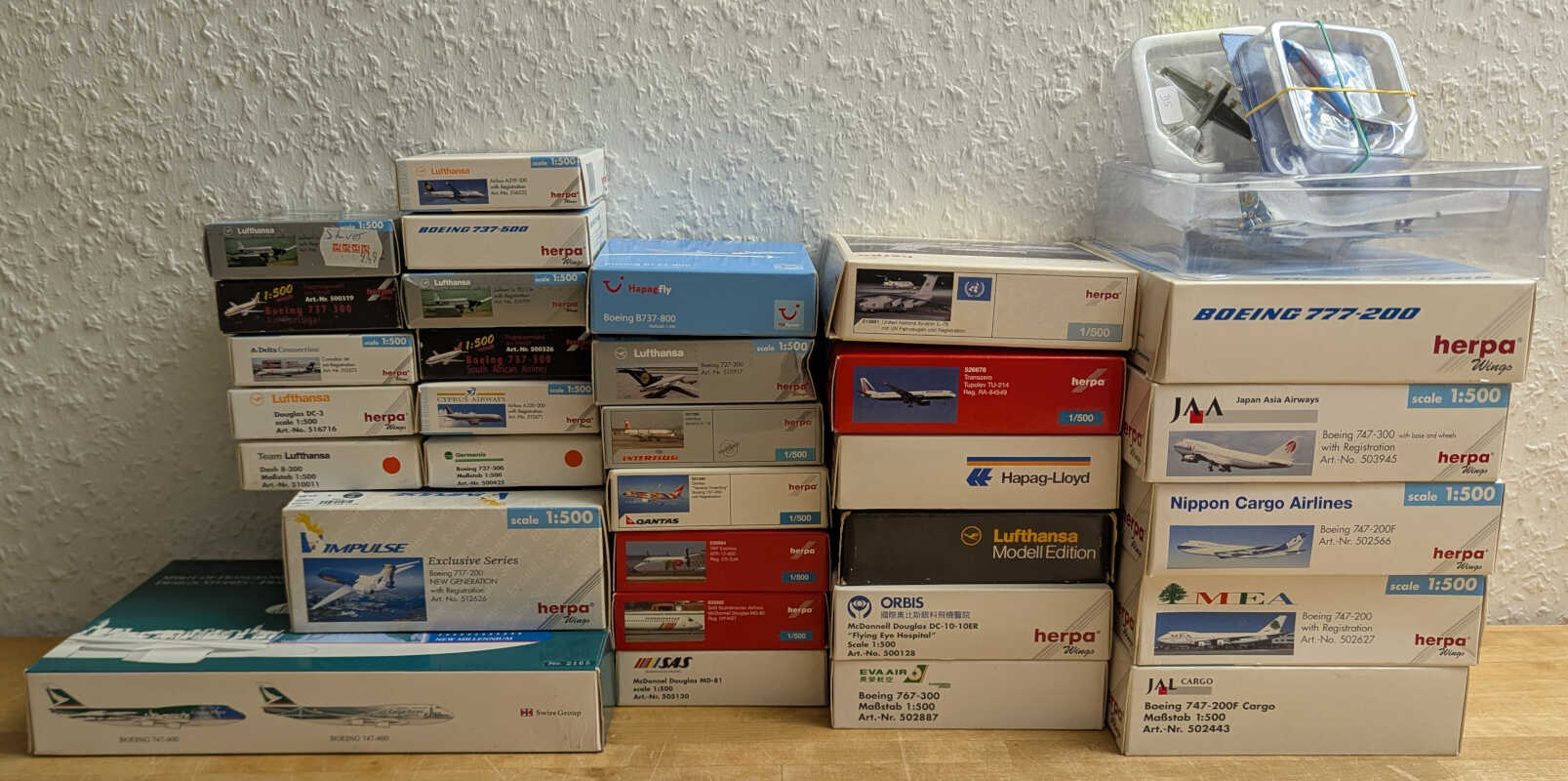 *2.Wahl* Paket 34 Stück Modelle Herpa 1:500 *2nd choice*