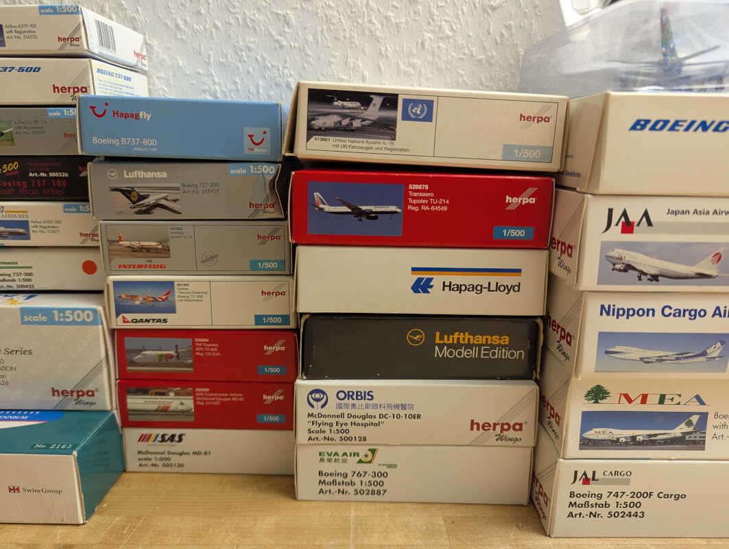 *2.Wahl* Paket 34 Stück Modelle Herpa 1:500 *2nd choice* – Bild 3