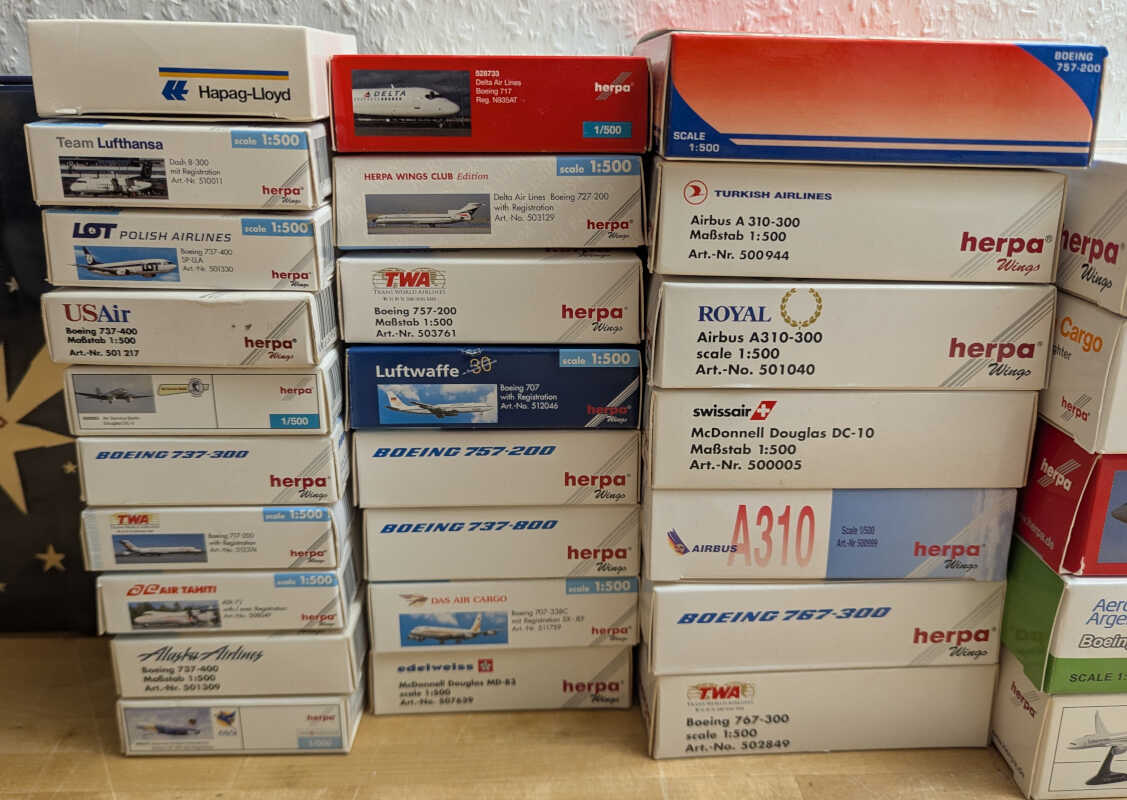 *2.Wahl* Paket 31 Stück Modelle Herpa 1:500 *2nd choice* – Bild 3