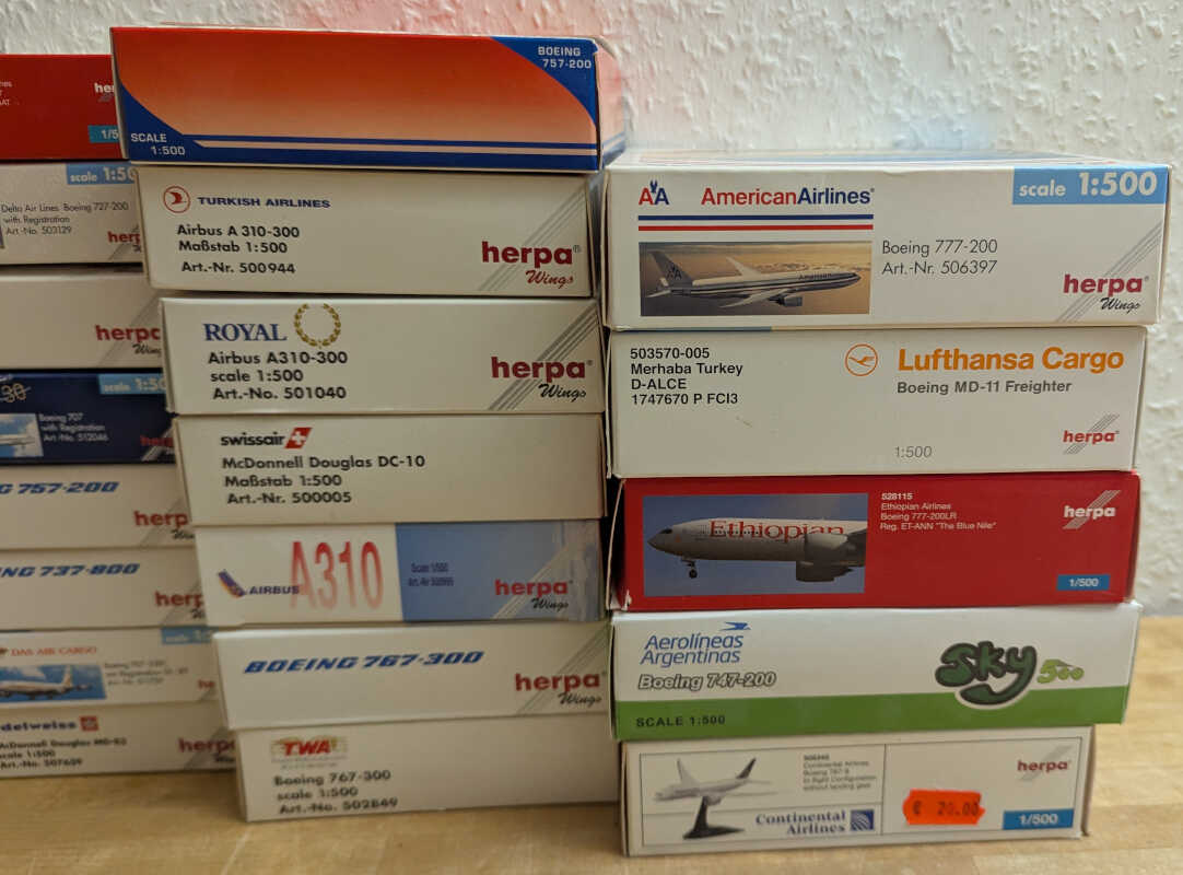 *2.Wahl* Paket 31 Stück Modelle Herpa 1:500 *2nd choice* – Bild 4