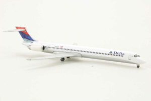 Alternative view of McDonnell Douglas MD-90 Delta Air Lines N906DA Herpa 507776 1:500