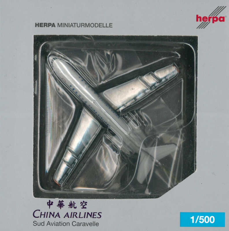 SUD Aviation Caravelle China Airlines B-1856 Herpa 515498 1:500