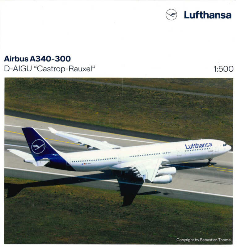 Airbus A340-300 Lufthansa "Castrop-Rauxel" D-AIGU Herpa 535410 1:500