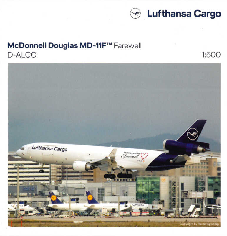 McDonnell Douglas MD-11F Lufthansa Cargo "Farewell" D-ALCC Herpa 536424 1:500