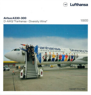 Airbus A330-300 Lufthansa "Fanhansa - Diversity Wins" D-AIKQ Herpa 537216 1:500