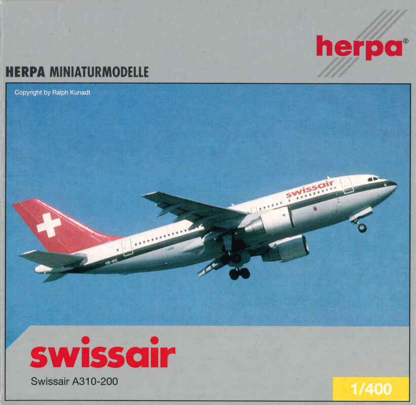 Airbus A310-200 Swissair HB-IPA Herpa 560771 1:400