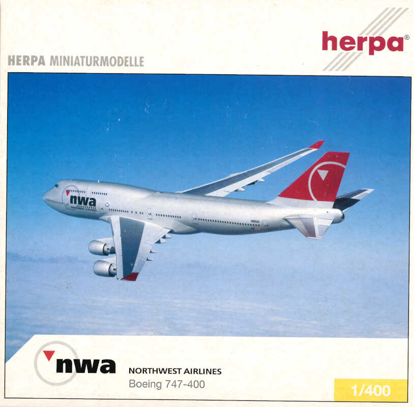 Boeing 747-400 NWA Northwest Airlines N661US Herpa 560887 1:400