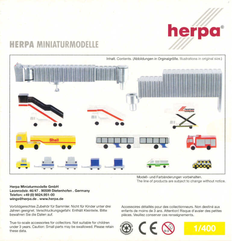 Flughafenzubehör Airport Accessories I, 15-teilig Herpa 560948 1:400 – Bild 2