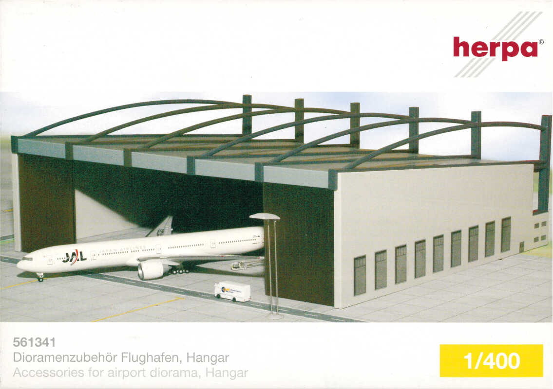Dioramenzubehör Flughafen, Hangar Herpa 561341 1:400