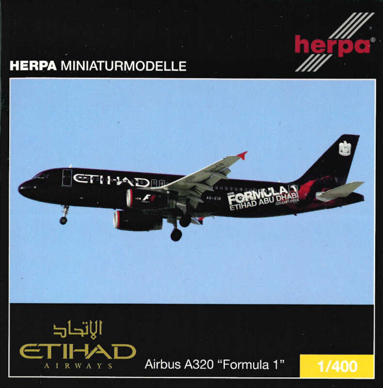 Airbus A320 Etihad "Formula 1" A6-EIB Herpa 562065 1:400