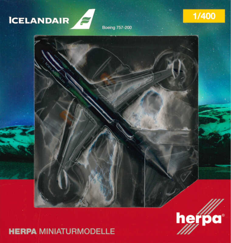 Boeing 757-200 Icelandair "Hekla Aurora" TF-FIU Herpa 562539 1:400