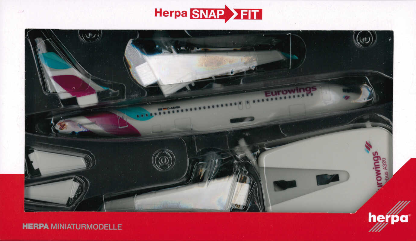 Airbus A320 Eurowings D-AEWA Herpa Snap-Fit 610674 1:200