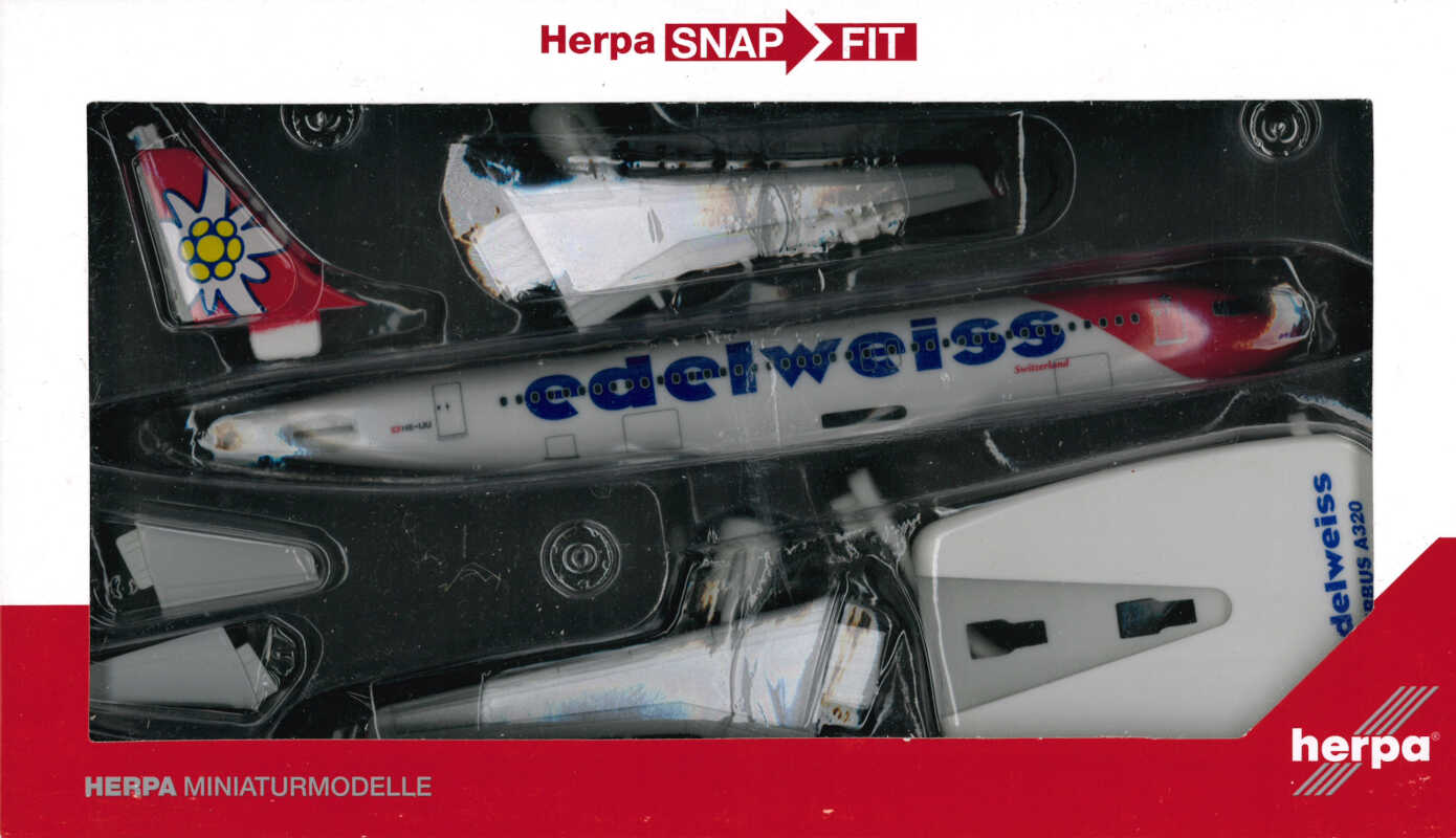 Airbus A320 Edelweiss HB-IJU Herpa Snap-Fit 610940 1:200