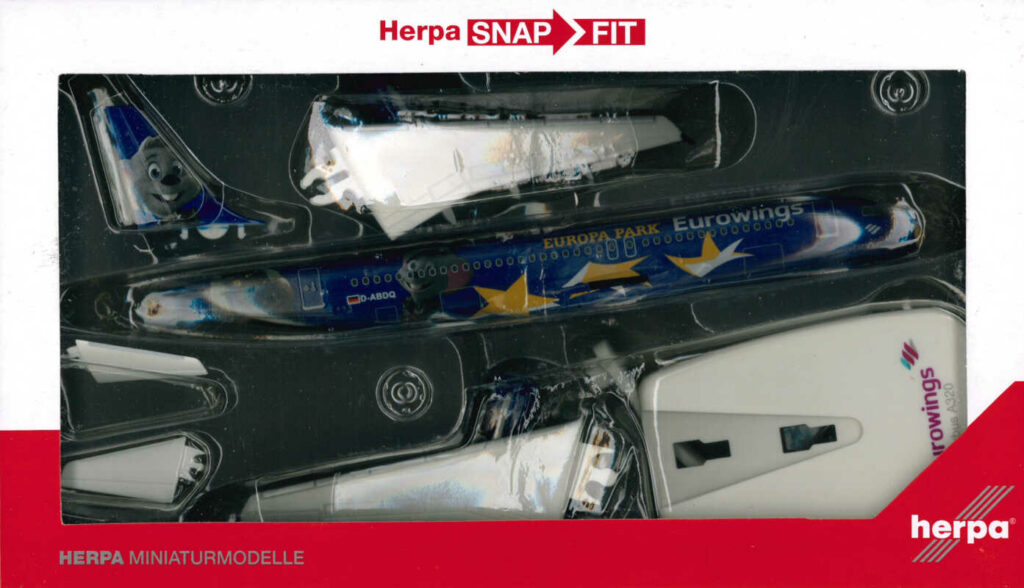 herpa 611695 Véhicule Eurowings Airbus A320 Europa Park D ABDQ, 14 Ans à 99 Ans