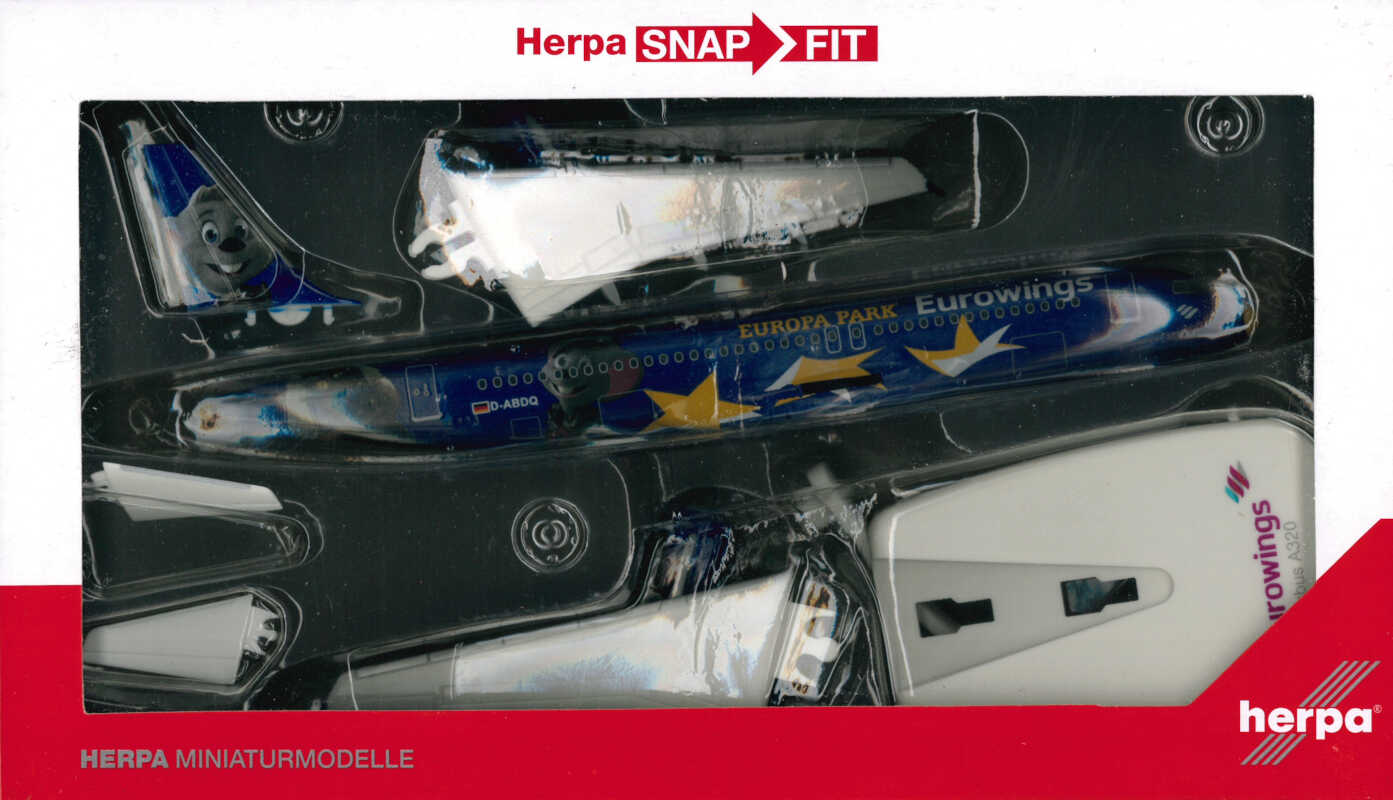 Airbus A320 Eurowings "Europa-Park" D-ABDQ Herpa Snap-Fit 611695 1:200