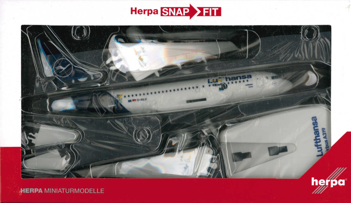 Airbus A319 Lufthansa "Lu" D-AILU Herpa Snap-Fit 612739 1:200