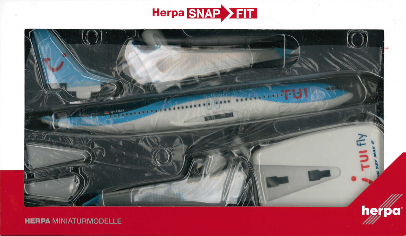 Boeing 737 MAX 8 TUIfly D-AMAX Herpa Snap-Fit 612760 1:200