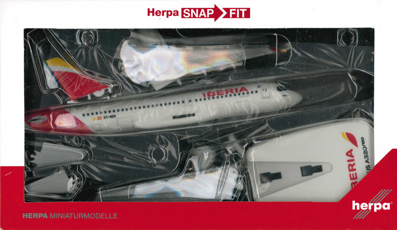 Airbus A320neo Iberia EC-NER Herpa Snap-Fit 613064 1:200