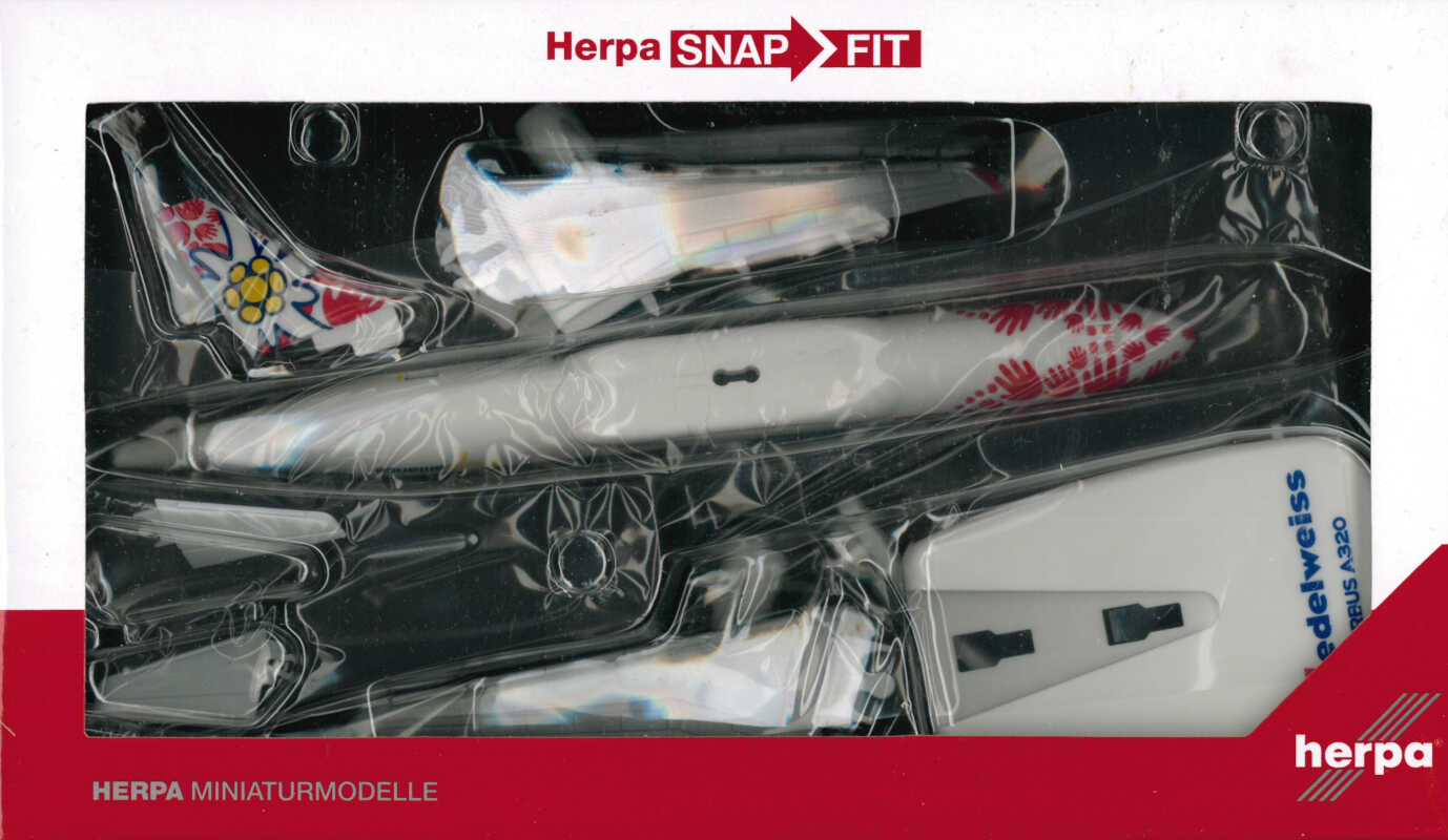 Airbus A320 Edelweiss Air "Help Alliance" Herpa Snap-Fit 613712 1:200