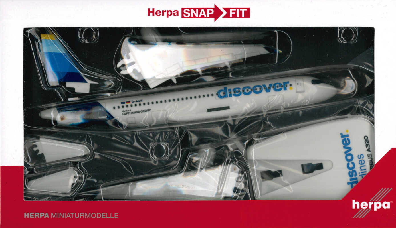 Airbus A320 Discover Airlines D-AIUS Herpa Snap-Fit 614290 1:200