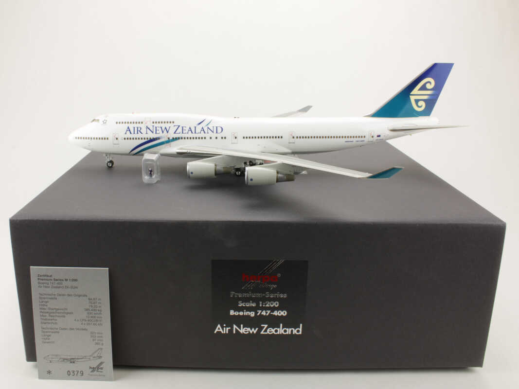 *2.Wahl* Boeing 747-400 Air New Zealand ZK-SUH Herpa Premium 016131 1:200 *2nd choice*