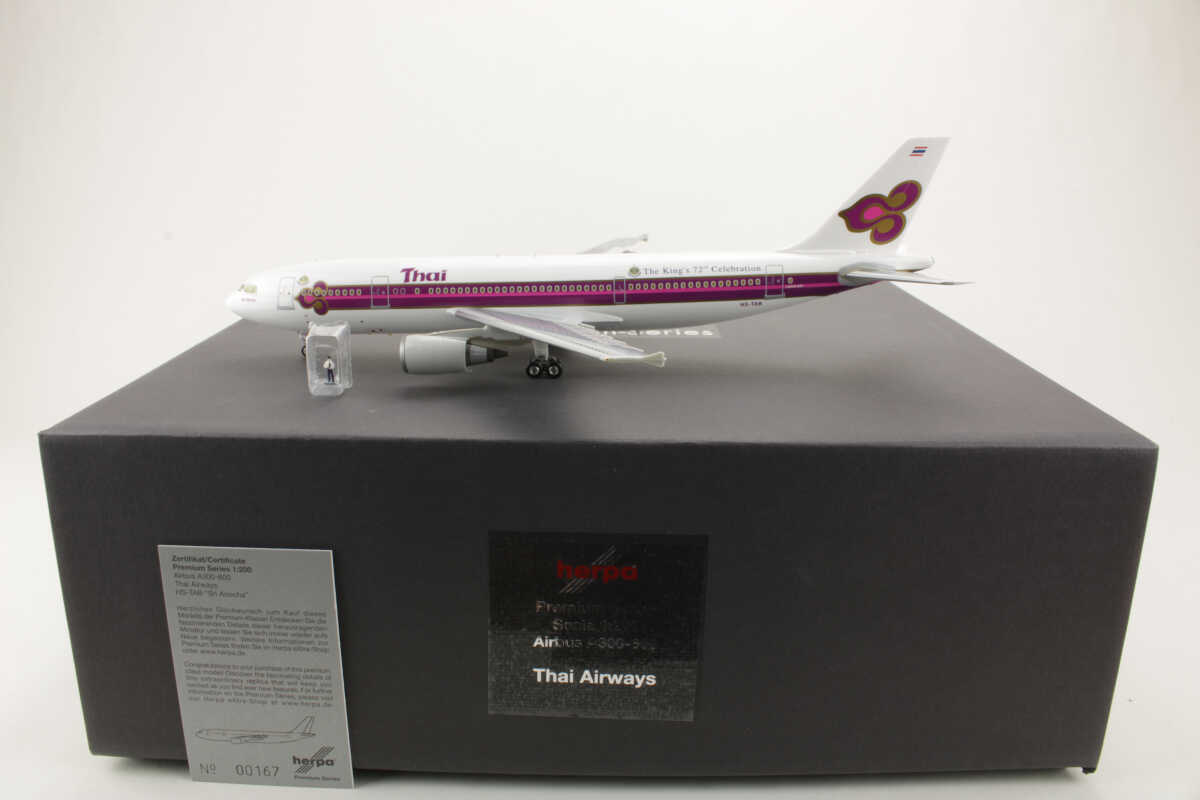 Airbus A300-600 Thai Airways "Sri Anocha" HS-TAB Herpa Premium 016292 1:200
