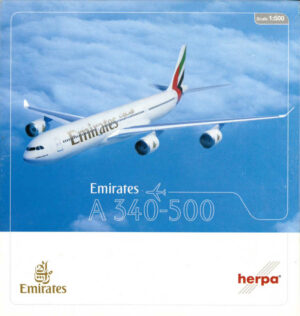 Airbus A340-500 Emirates A6-ERA *Emirates Box* Herpa 507387 1:500