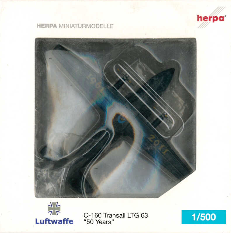 Transall C-160 Luftwaffe "50 years" LTG 63 50+85 Herpa 519236 1:500