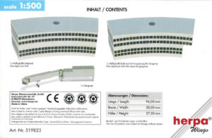 Alternative view of Abflughallen halbrund - Departure halls round Herpa 519823 1:500