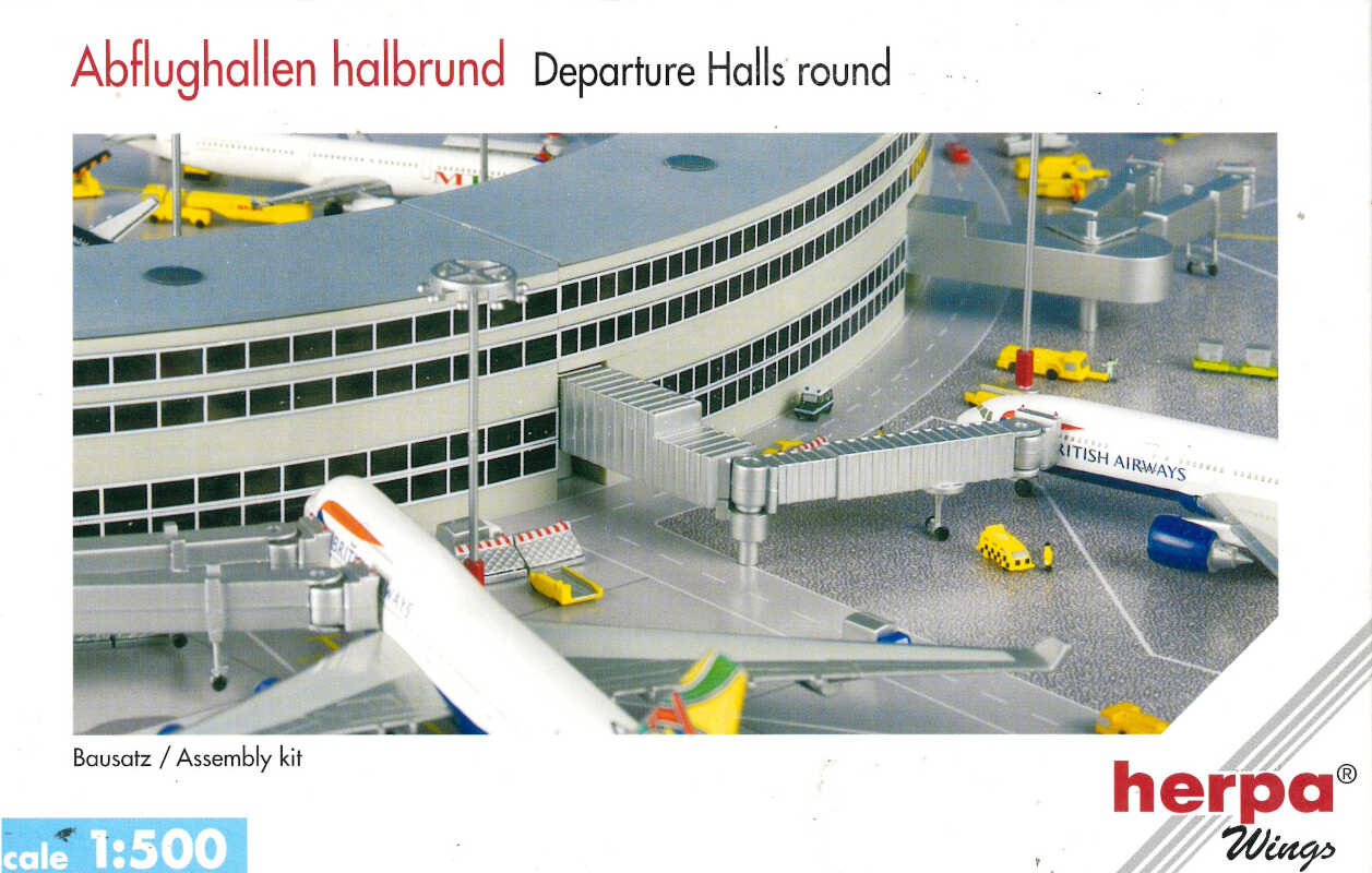 Abflughallen halbrund - Departure halls round Herpa 519823 1:500