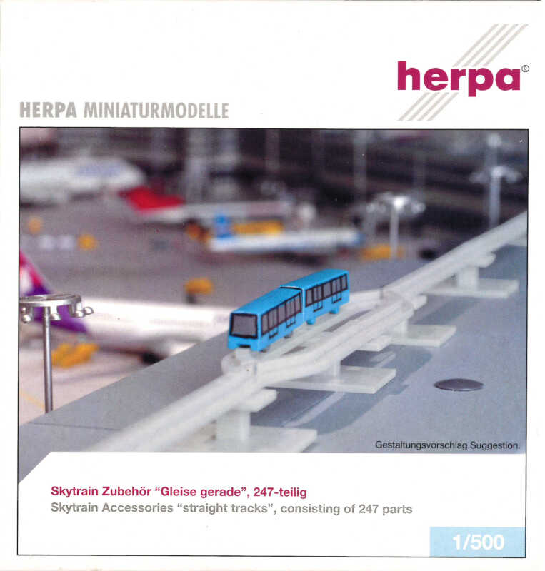 Skytrain Zubehör "Gleise gerade" 247-teilig Herpa 520133 1:500