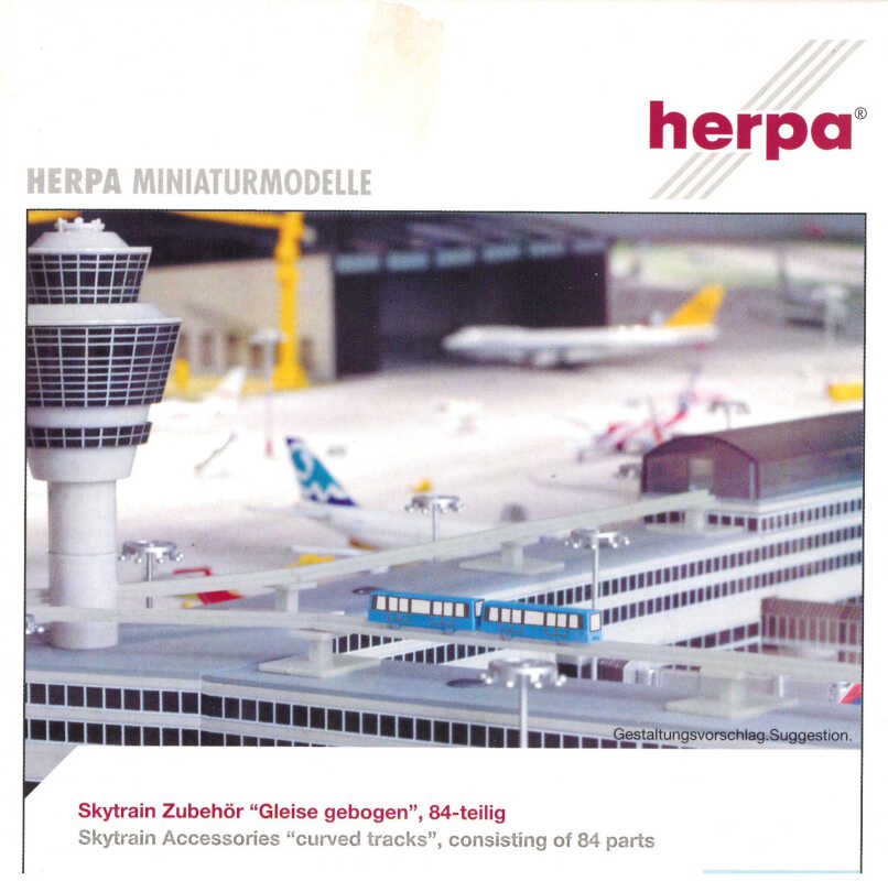 Skytrain Zubehör "Gleise gebogen" 84-teilig Herpa 520140 1:500