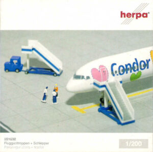 Scenix Series Fluggasttreppen + Schlepper Herpa 551632 1:200