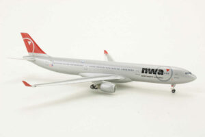 Alternative view of Airbus A330-300 NWA Northwest Airlines N802NW Herpa 560962 1:400