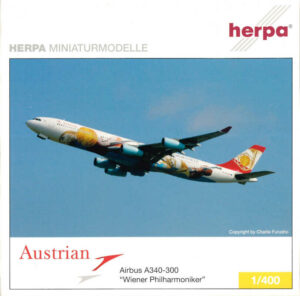 Airbus A340-300 Austrian Airlines "Wiener Philharmoniker" OE-LAL Herpa 561655 1:400