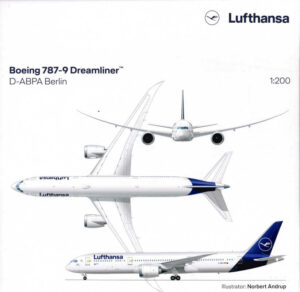 Boeing 787-9 Lufthansa "Berlin" D-ABPA Herpa 572033 1:200