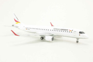 Alternative view of Embraer E190 German Airways D-AZFA Herpa 572378 1:200