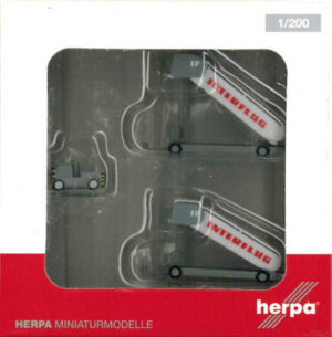 Interflug historische Fluggasttreppen Herpa 573153 1:200