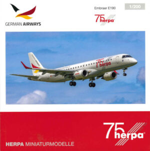 Embraer E190 German Airways "Herpa 75 years" D-ACJJ Herpa 573221 1:200