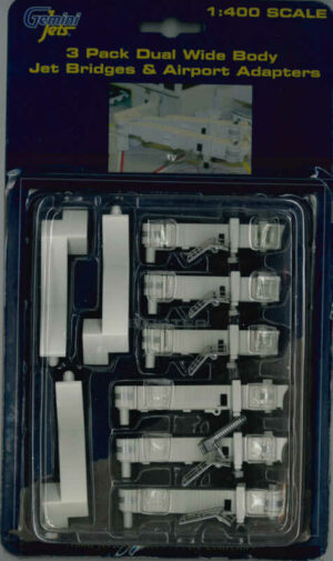 3 pack Dual Wide Body Jet Bridges & Airport Adapters Gemini Jets GJARBRDG2 1:400