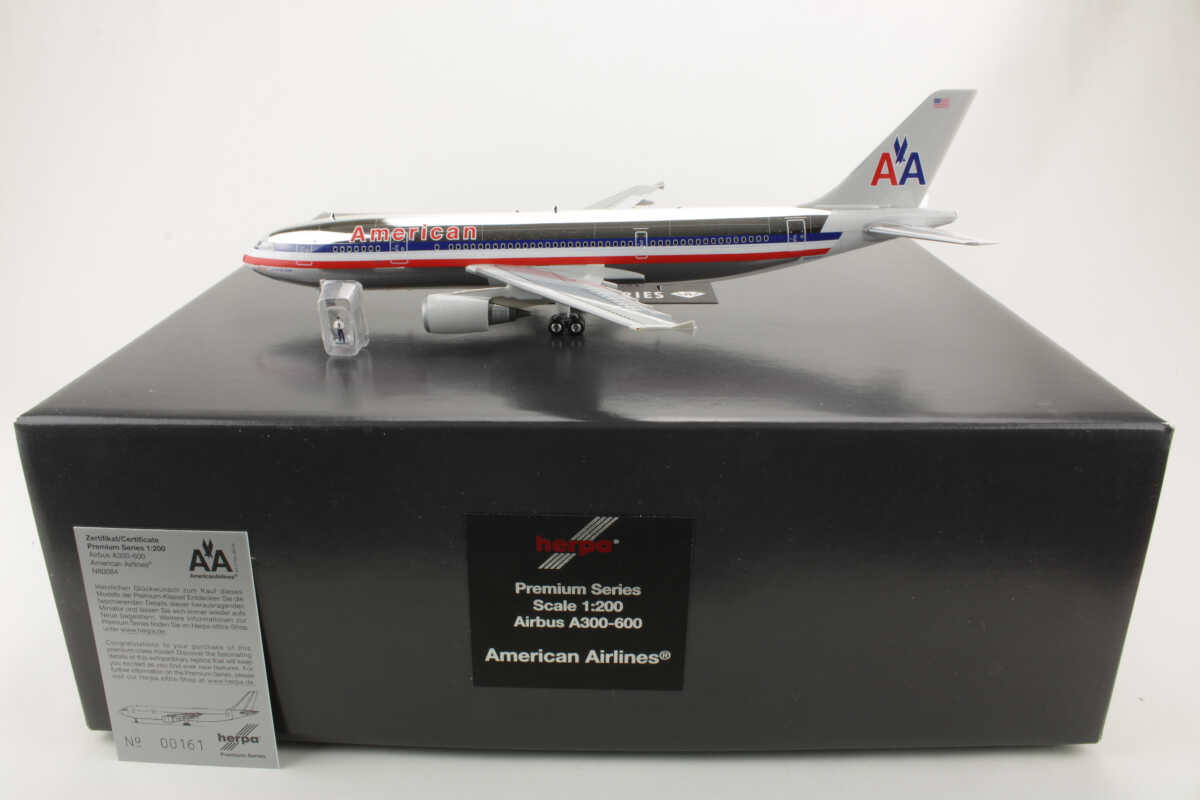 Airbus A300-600 American Airlines "polished" N80084 Herpa Premium 1:200