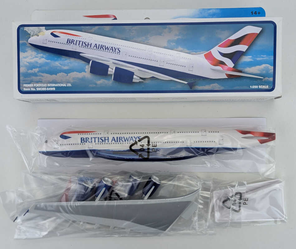 Airbus A380-800 British Airways Premier Portfolio SM380-64WB Snap-Fit 1:250 - Image 2