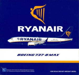 Boeing 737-8Max Ryanair EI-HAW JC Wings XX2258 1:200